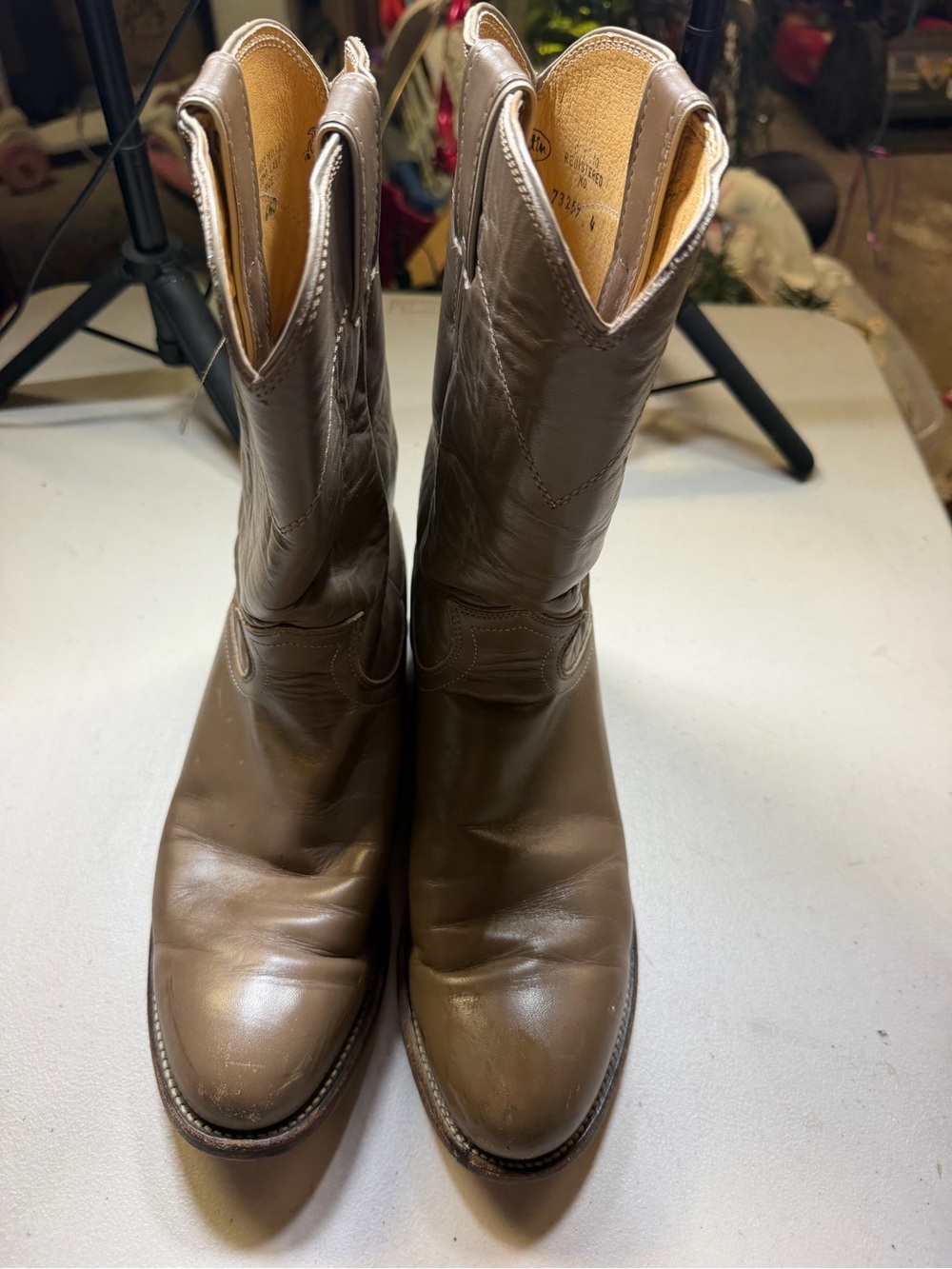Justin Boots Women's Brown Leather Lace-Up Western Boots